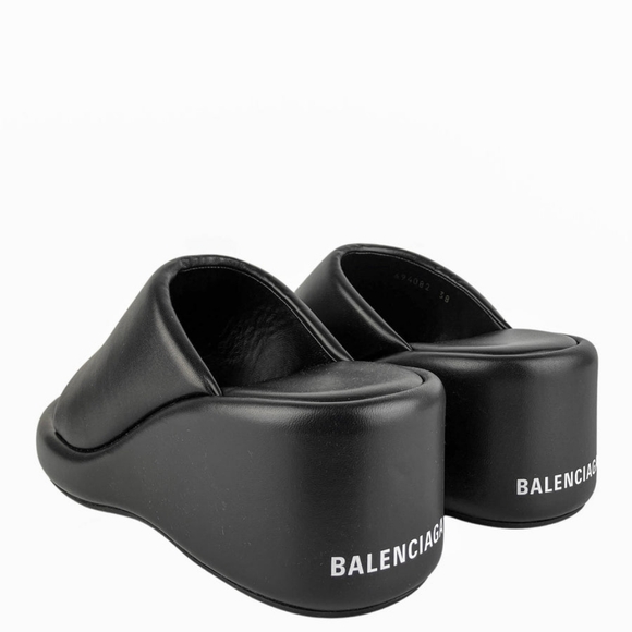 NIB RARE sz 42 $890 Balenciaga padded logo wedges - Picture 1 of 10